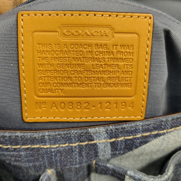 Coach Blue and Brown Crossbody Bag - Picture 6 of 12